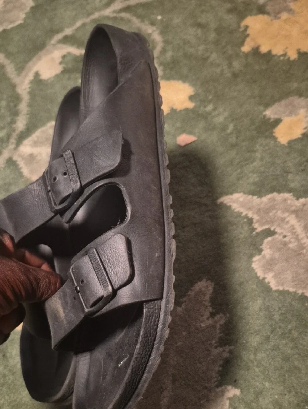 Birkenstock Black Two-Strap Slip-On Sandals